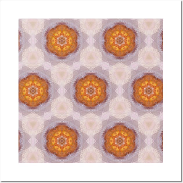 Country Mandala Southwest Orange Wall Art by Moon Art